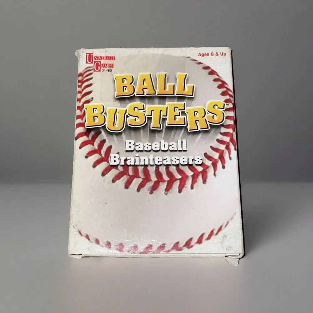 University Games Sealed Ball Busters Baseball Brainteasers and Trivia, 55 Cards